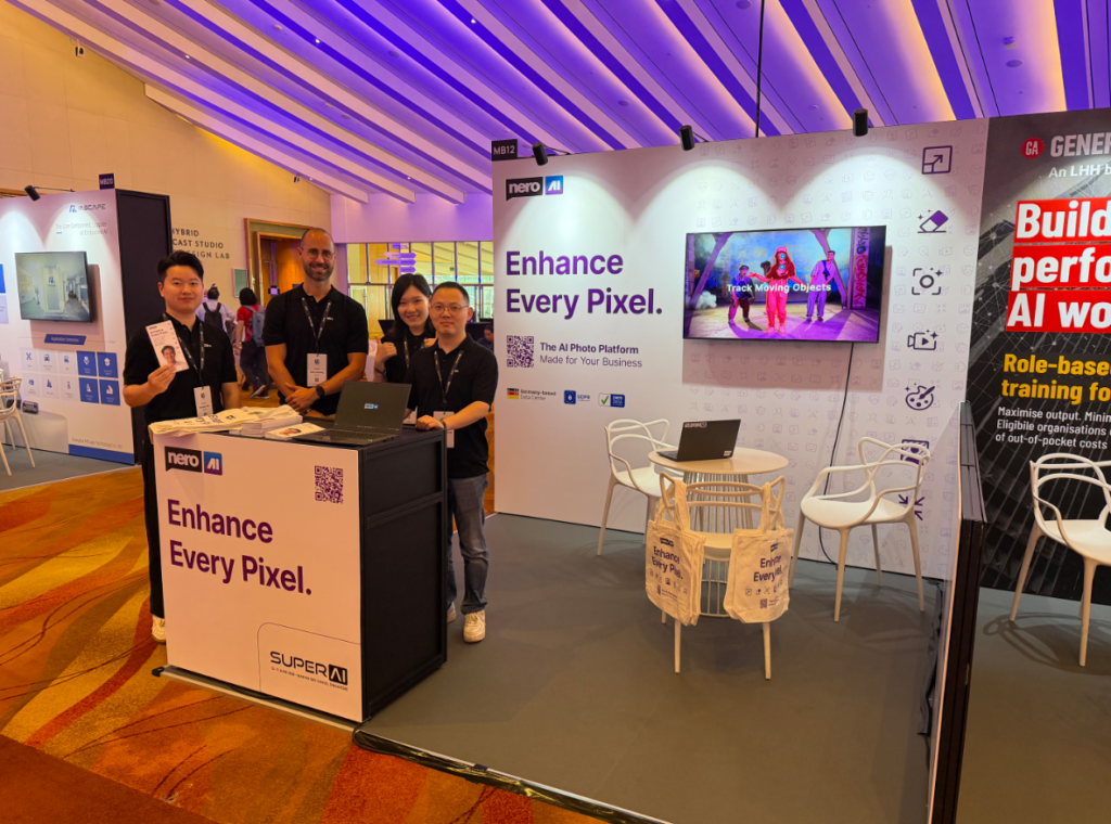 Nero AI参加SuperAI 展会的现场照片